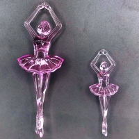Bailarina Acrlica 8Cm Pct 250g - Rosa Cristal