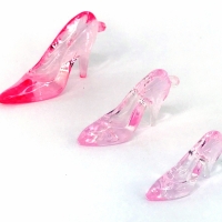 Sapato Acrlico Grande 64mm Pct 500g - Rosa Cristal
