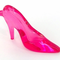 Sapato Acrlico Grande 64mm Pct 500g - Pink Cristal