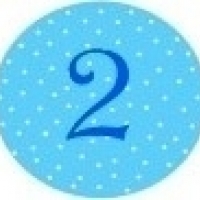 Mini Colher P/ Docinhos Numero 2 - Azul Beb