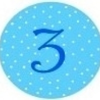 Mini Colher P/ Docinhos Numero 3 - Azul Beb