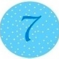 Mini Colher P/ Docinhos Numero 7 - Azul Beb