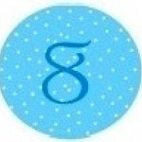 Mini Colher P/ Docinhos Numero 8 - Azul Beb