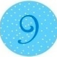 Mini Colher P/ Docinhos Numero 9 - Azul Beb