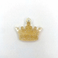 Mini Coroa Acrlico PCT 500g - Cristal c/Gliter Dourado