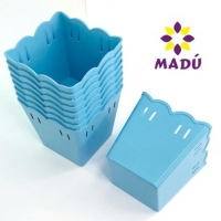 Cachepot Plástico PF 10 und - Azul Bebê