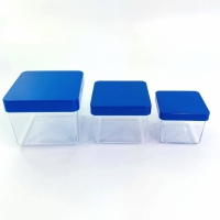 Caixa Acrlica 4x4 cm - Tampa Azul Bic