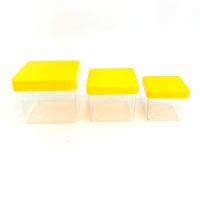 Caixa Acrlica 4x4 cm - Tampa Amarelo