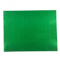 Folha de EVA com Glitter Verde Bandeira - 50x40 cm
