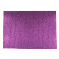 Folha de EVA com Glitter Violeta - 50x40 cm