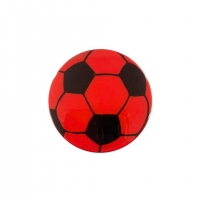 Pote Redondo em Acrlico 5x4cm - Futebol Vermelho/Preto