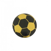 Pote Redondo em Acrlico 5x4cm - Futebol Preto/Ouro