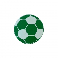 Pote Redondo em Acrlico 5x4cm - Futebol Verde/Branco