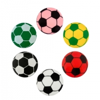 Pote Redondo em Acrlico 5x4cm - Futebol Amarelo/verde 